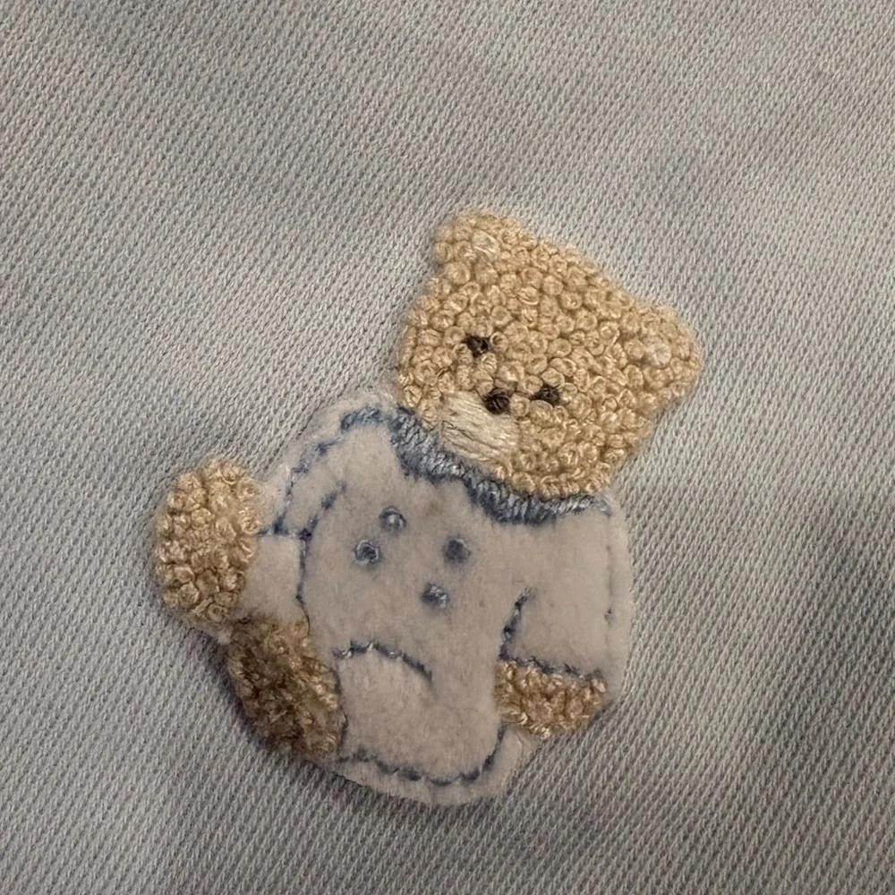 NWOT Kissy Kissy Premier Hand Embroidered Bib with Teddy Bear
